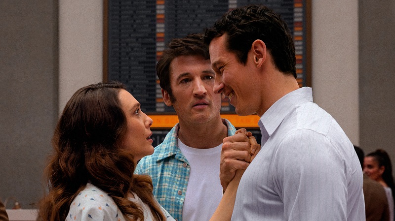 Elizabeth Olsen, Miles Teller and Callum Turner in A24’s "Eternity"