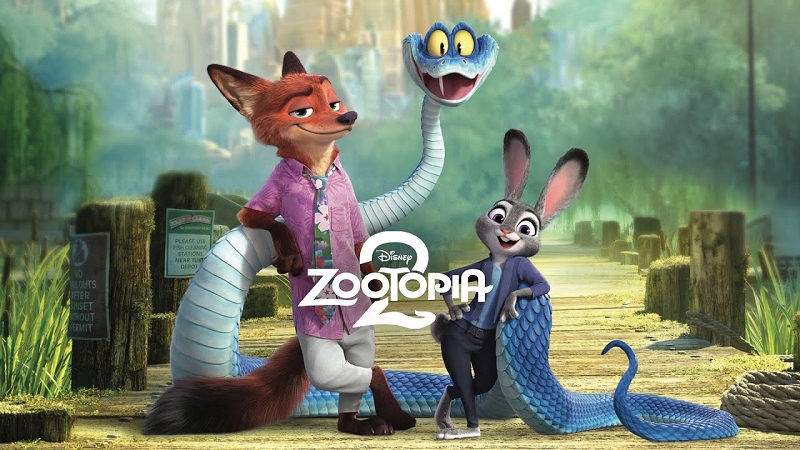 Judy Hopps, Nick Wilde, and Gary De’Snake in Disney’s Zootopia 2 official trailer, animated adventure releasing November 2025