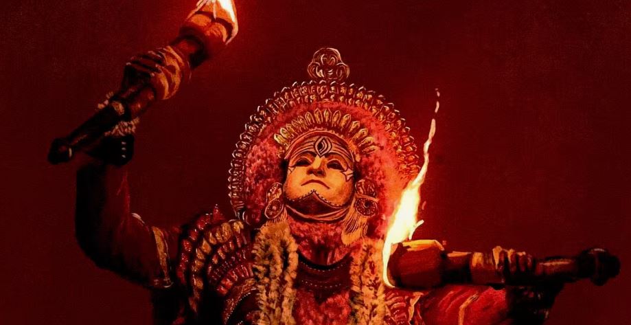 Kantara, a thrilling Indian film that blends folklore, tribal traditions, and intense action.
